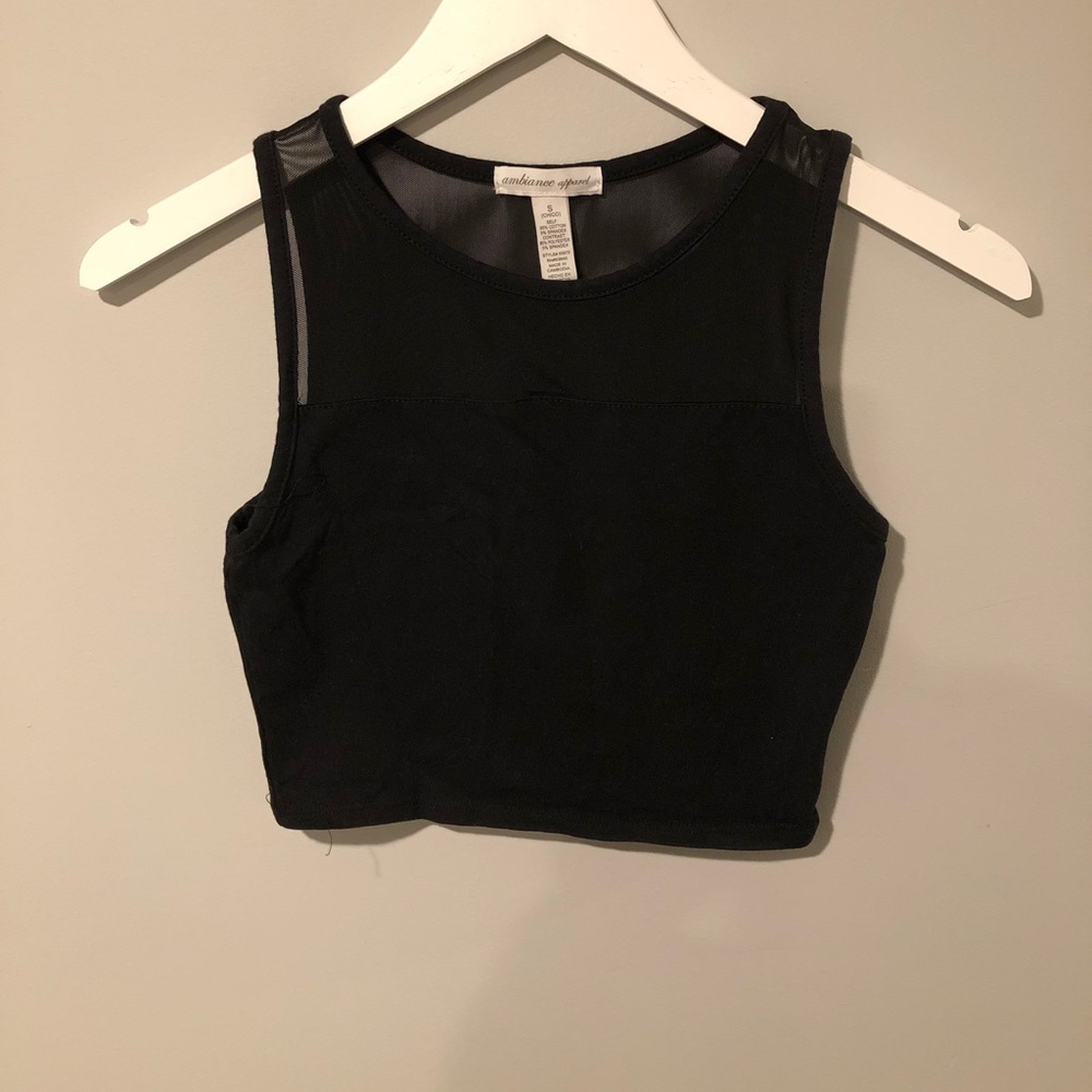 Black crop top size small